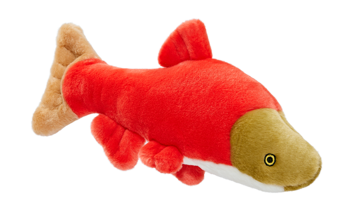 Fluff & Tuff Dog Cedar Salmon Plush Toy