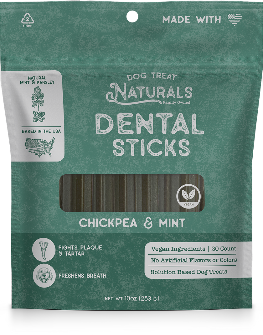 Dog Treat Naturals Chickpea & Mint Dental Sticks