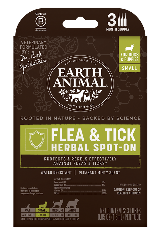 Earth Animal Natural Flea & Tick Herbal Spot-On Treatment