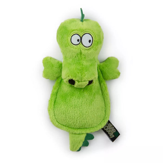 GoDog Hear Doggy Gator Silent Squeak Plush Dog Toy