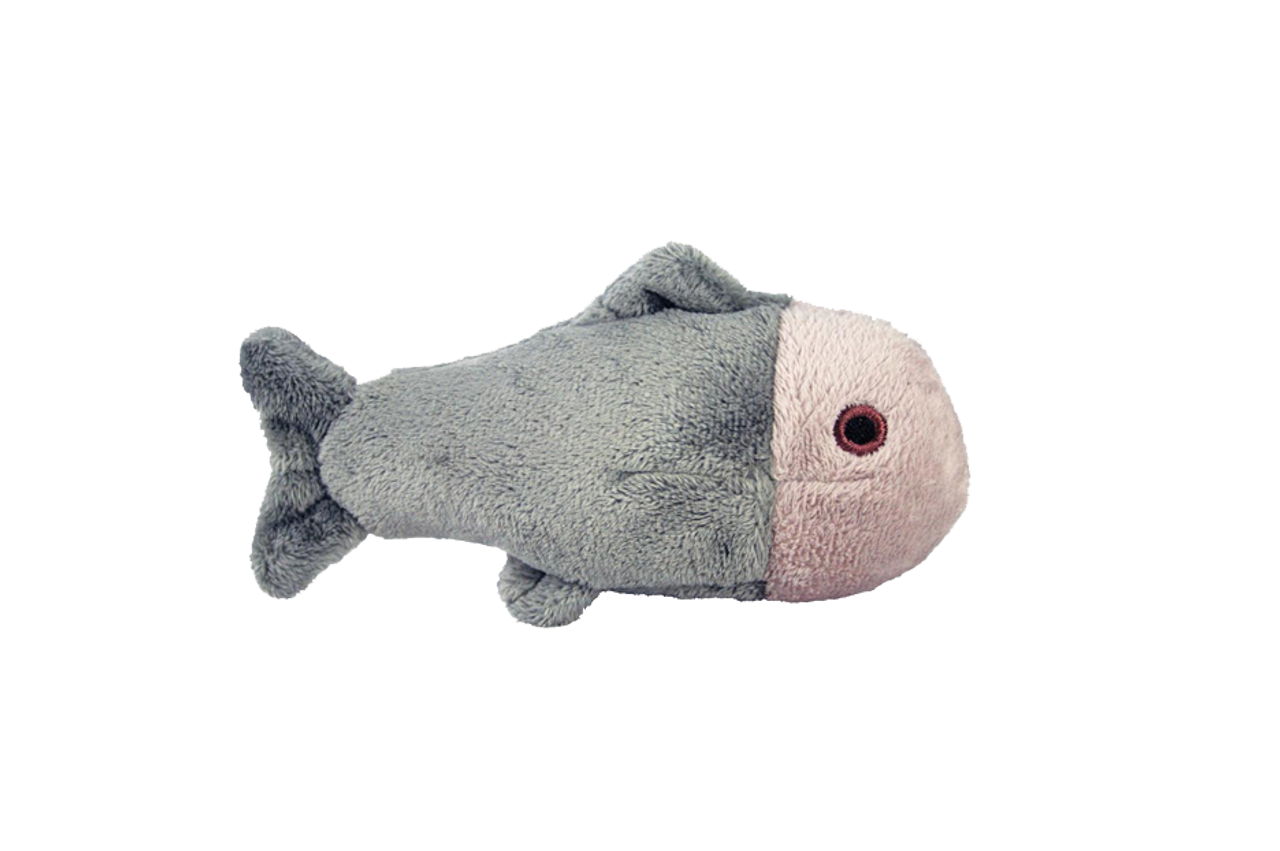 Fluff & Tuff Dog Guppy Fish  Plush Toy (Squeakerless)