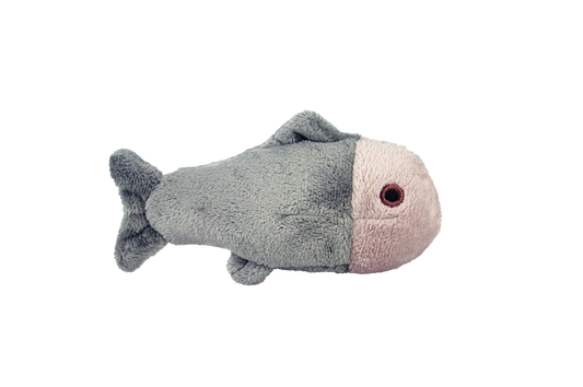 Fluff & Tuff Dog Guppy Fish  Plush Toy (Squeakerless)