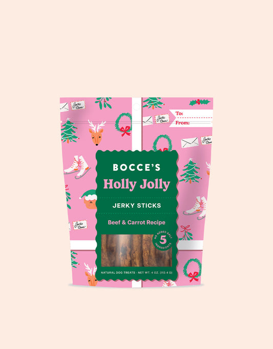 Bocce’s Holly Jolly Jerky Sticks Dog Treats