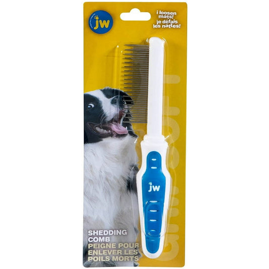 JW Pet Company GripSoft Shedding Comb for Dogs
