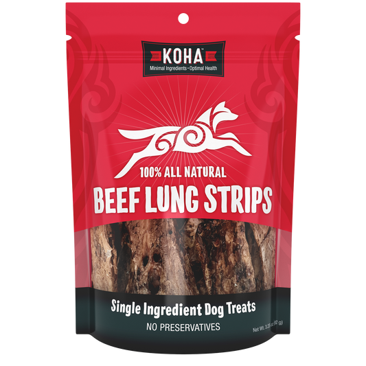 Koha Dog Grain Free Beef Lung Strip Treats