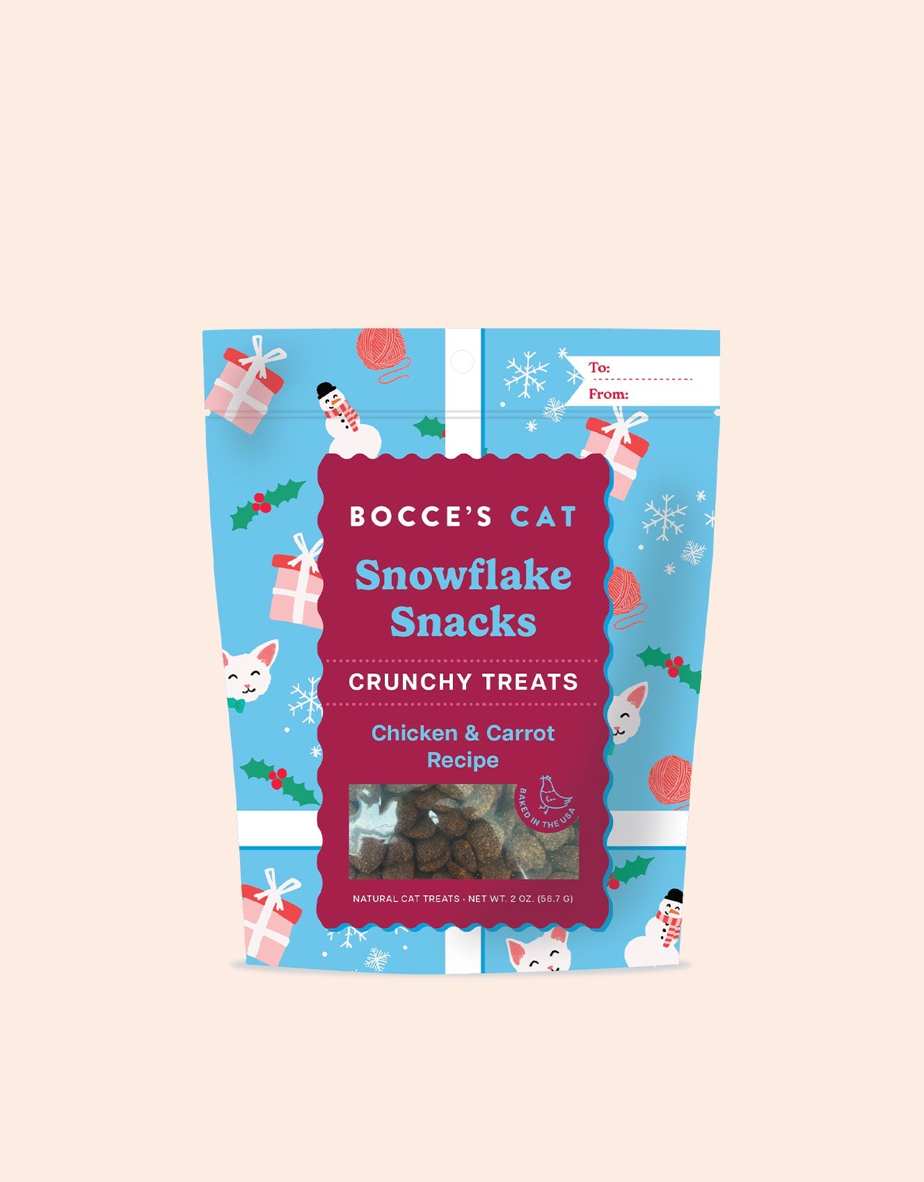 Bocce’s Snowflake Snacks Crunchy Cat Treats