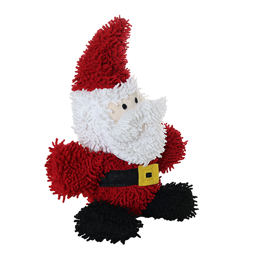 Mighty Microfiber Ball Santa Squeaky Dog Toy, Medium