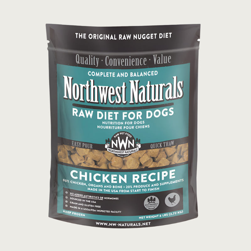 Northwest Naturals Frozen Raw Chicken Nuggets Dog Food