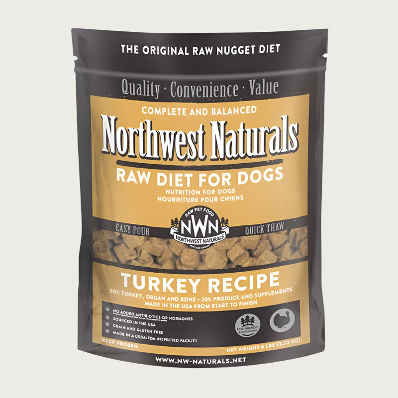 Northwest Naturals Frozen Raw Turkey Nuggets Dog Food