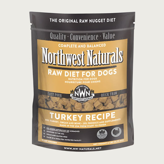 Northwest Naturals Frozen Raw Turkey Nuggets Dog Food