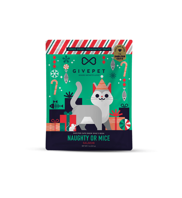 GivePet Cat Naughty or Mice Freeze Dried Christmas Treats