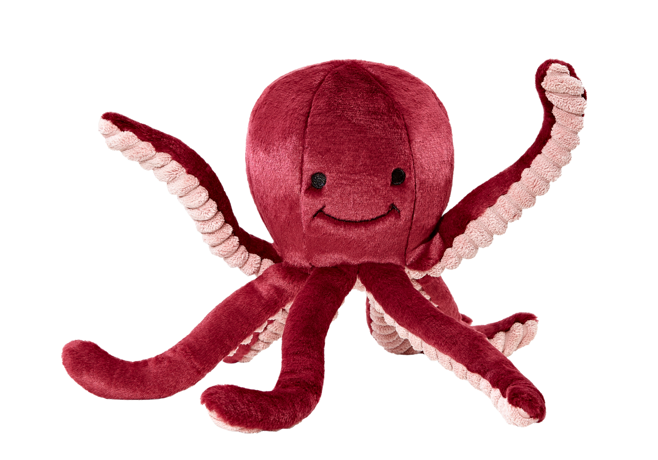 Fluff & Tuff Dog Olympia Octopus Plush Toy