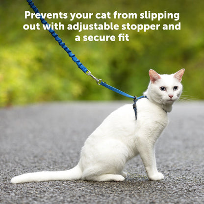 PetSafe Come With Me Kitty Harness and Bungee Cat Leash, Blue