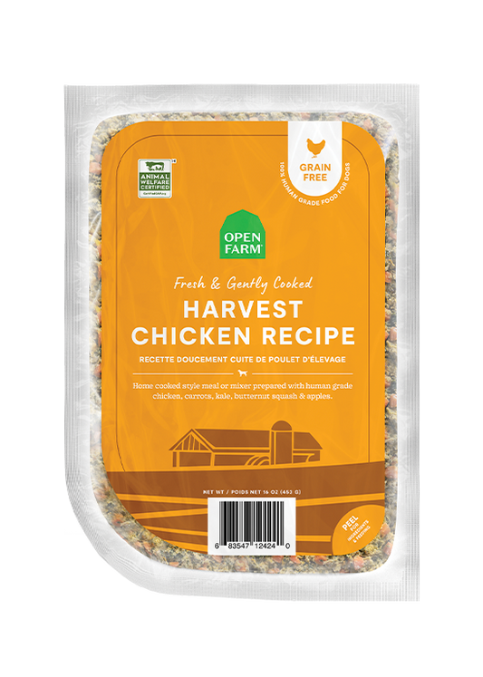 Open Farm Dog Gently Cooked Harvest Chicken Frozen Food