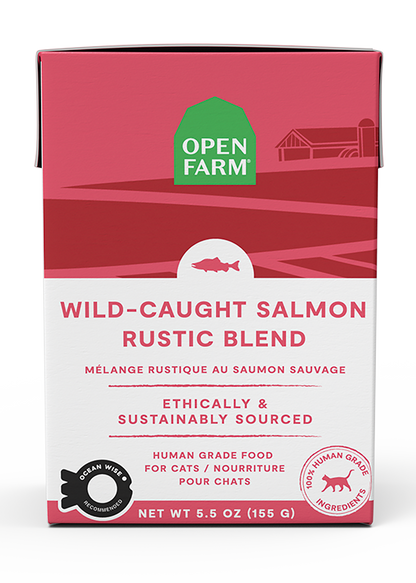 Open Farm Cat Grain Free Wild-Caught Salmon Rustic Blend Wet Food