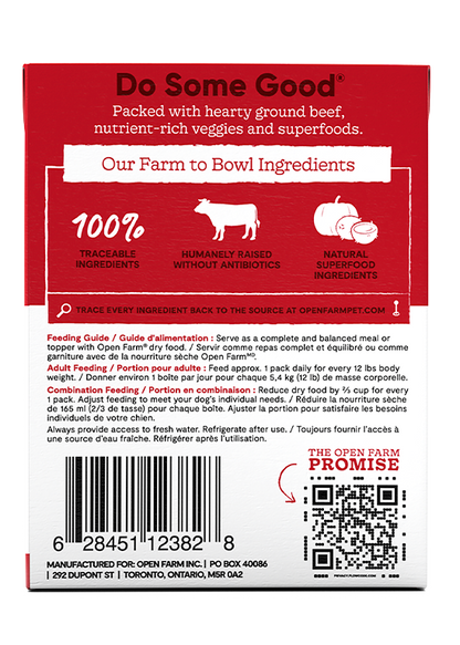 Open Farm Dog Grain Free Grass-Fed Beef Rustic Stew Wet Food
