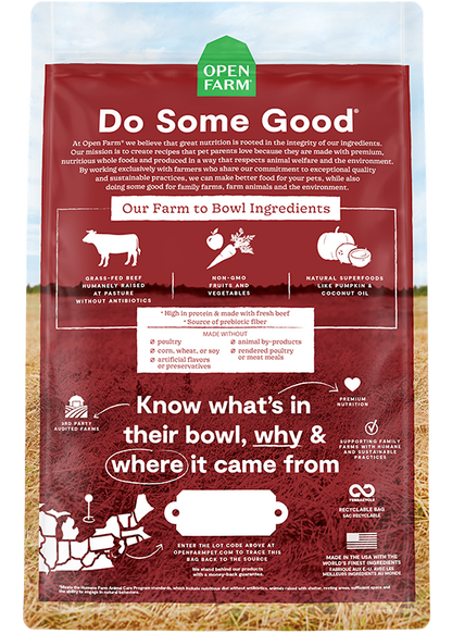 Open Farm Dog Grain Free Grassfed Beef Dry Food