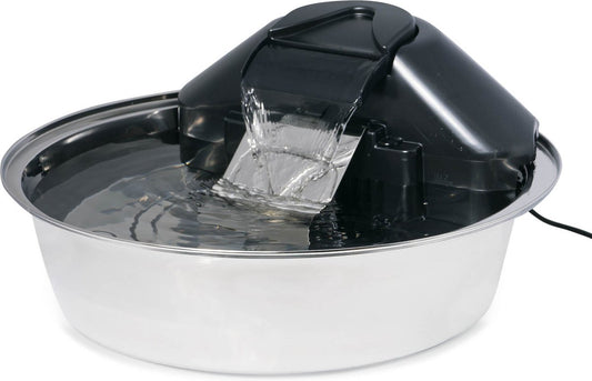 PetSafe Drinkwell Zen Stainless Steel Dog and Cat Water Fountain, 128-oz