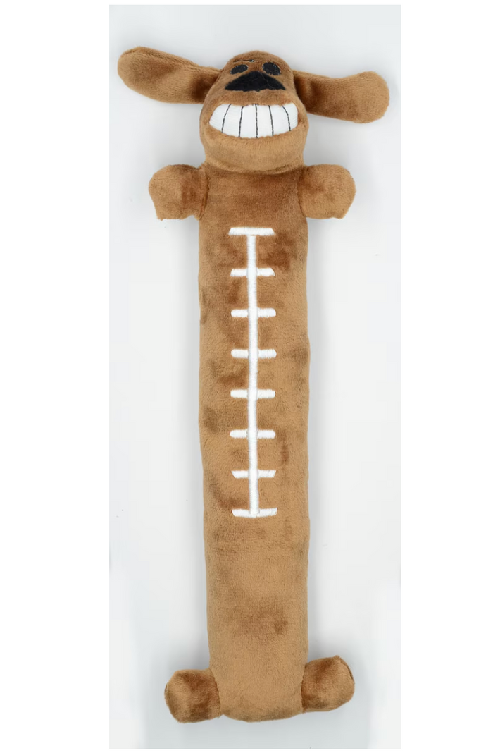 Multipet Tailgate Football Loofa Dog Toy