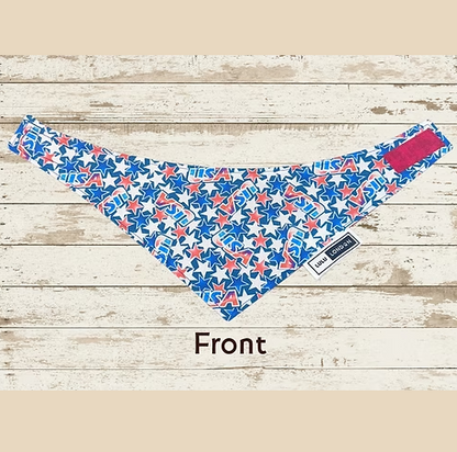 Lulu London Team USA Custom Reversible Dog Bandana