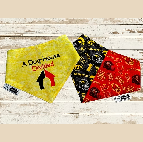 Lulu London A Dog House Divided Reversible Dog Bandana