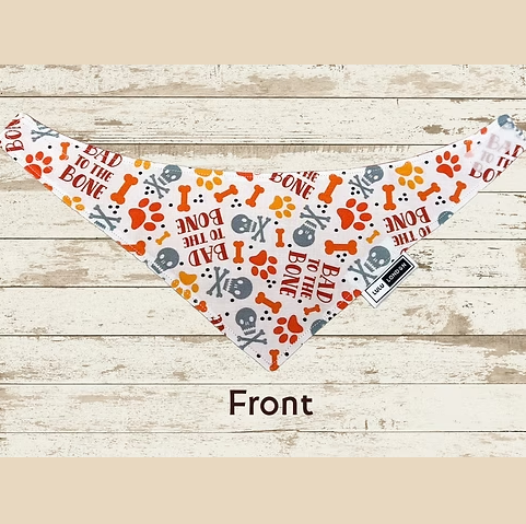 Lulu London Bad to the Bone Reversible Dog Bandana