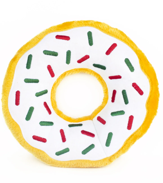 ZippyPaws Jumbo Donutz Peppermint Plush Dog Toy