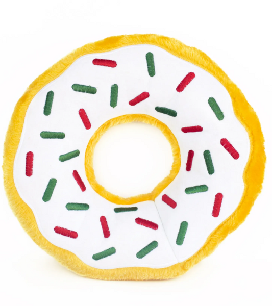 ZippyPaws Jumbo Donutz Peppermint Plush Dog Toy