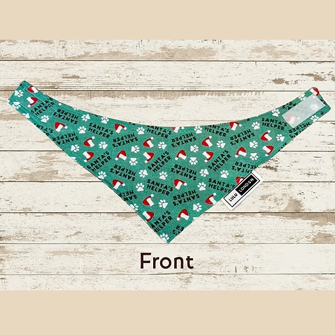 Lulu London Santa's Helper Reversible Dog Bandana