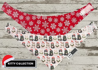 Lulu London Kitty Christmas Custom Reversible Cat Bandana