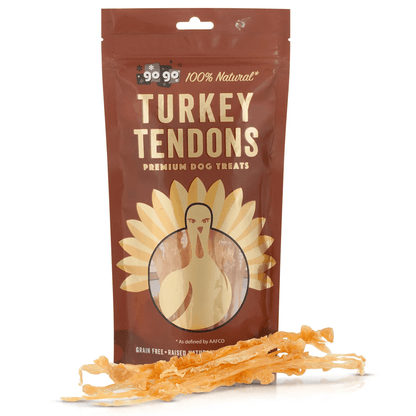 GoGo Dog Turkey Tendon Strips Premium Treat