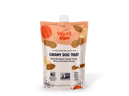 West Paw Dog Creamy Treat Pouch, Sweet Potato and Chia Seed