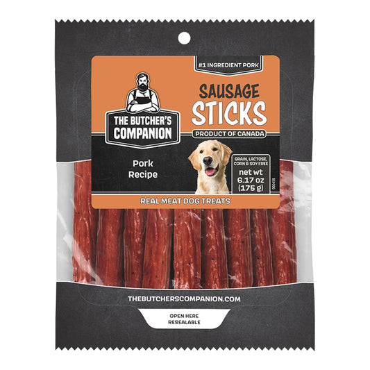 The Butcher's Companion Sausage Sticks Pork Recipe Dog Treats
