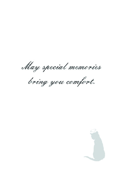 Dog Speak "The Heart Remembers" Sympathy Card for Cat