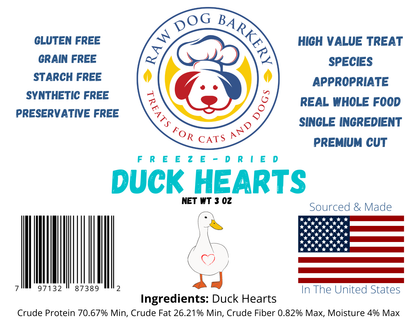 Raw Dog Barkery Duck Heart Treat
