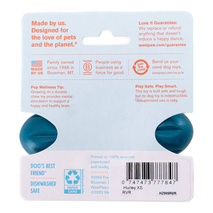 West Paw Holiday Hurley Dog Chew and Fetch Toy
