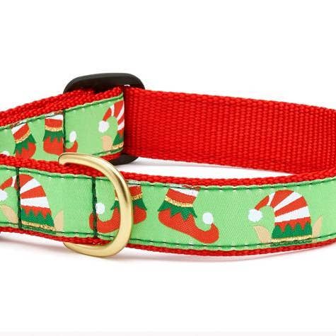 Up Country Elves Christmas Holiday Dog Collar