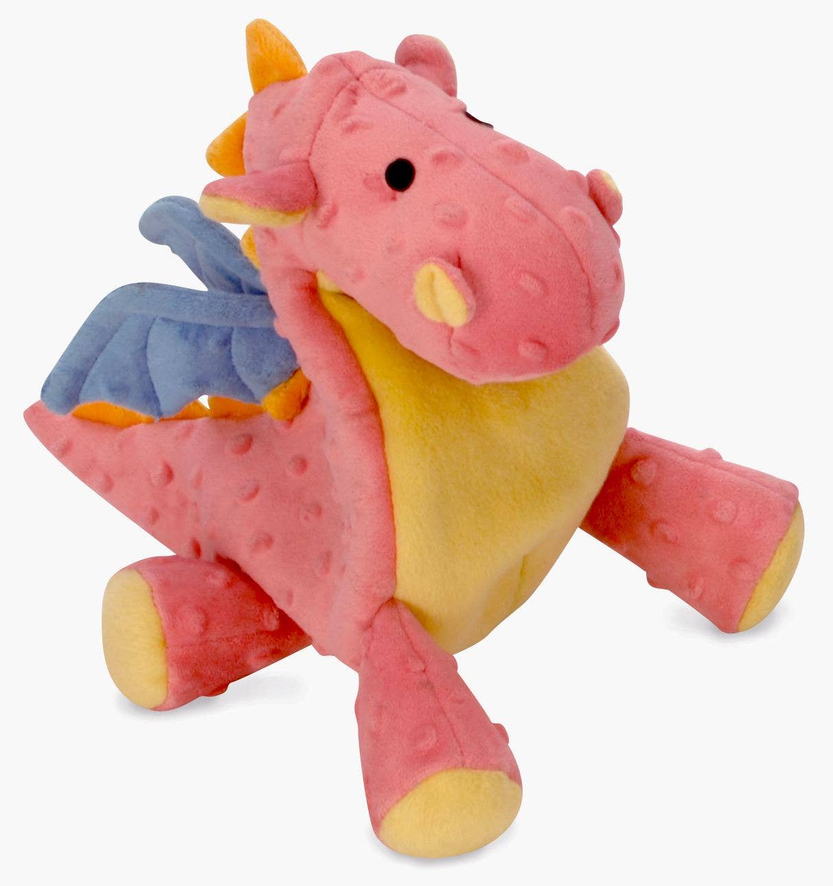 goDog Dragon Plush Dog Toy Coral, Large