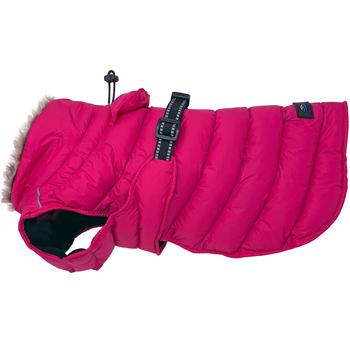 Doggie Design Alpine Extreme Weather Puffer Coat, Pink Peacock
