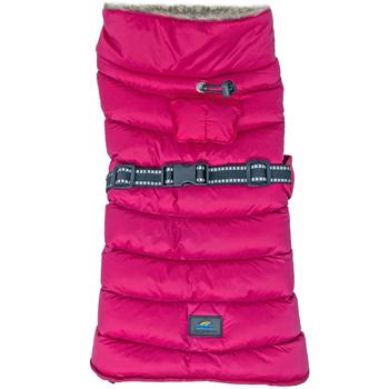 Doggie Design Alpine Extreme Weather Puffer Coat, Pink Peacock