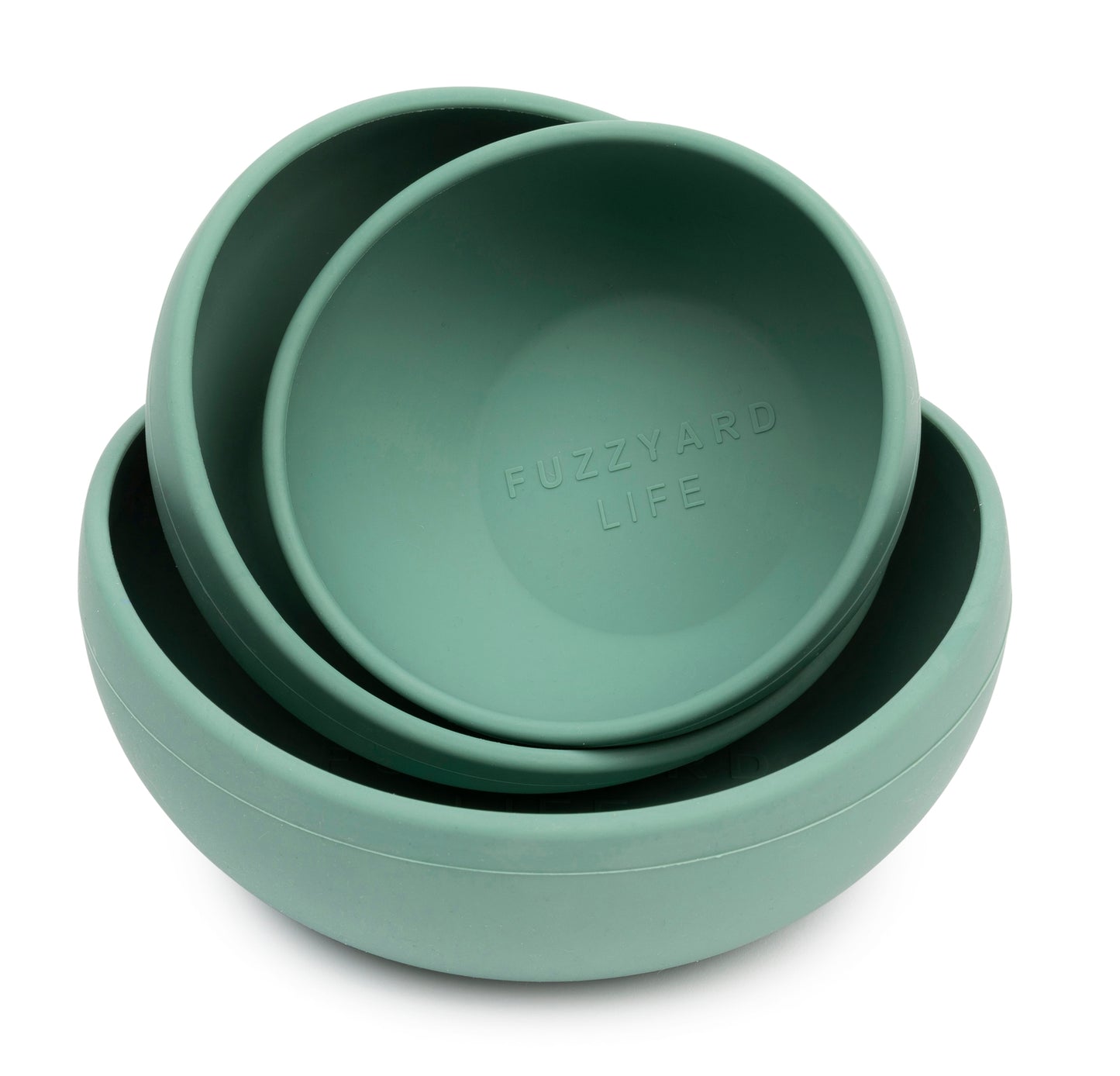 Fuzzyard Life Silicone Bowl, Myrtle Green