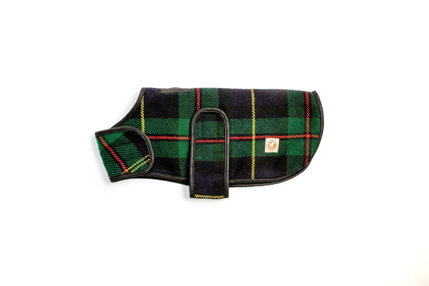 Chilly Dog Navy Tartan Plaid Blanket Dog Coat