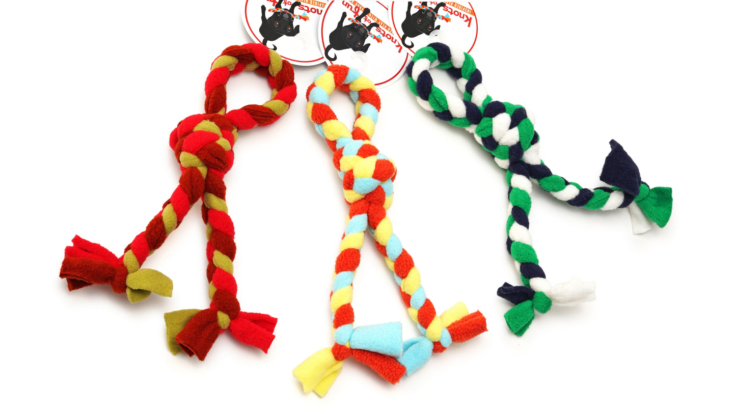 Knots of Fun Polartec Fleece Braided Tug Toy