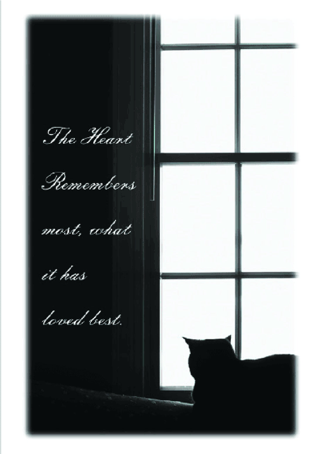 Dog Speak "The Heart Remembers" Sympathy Card for Cat