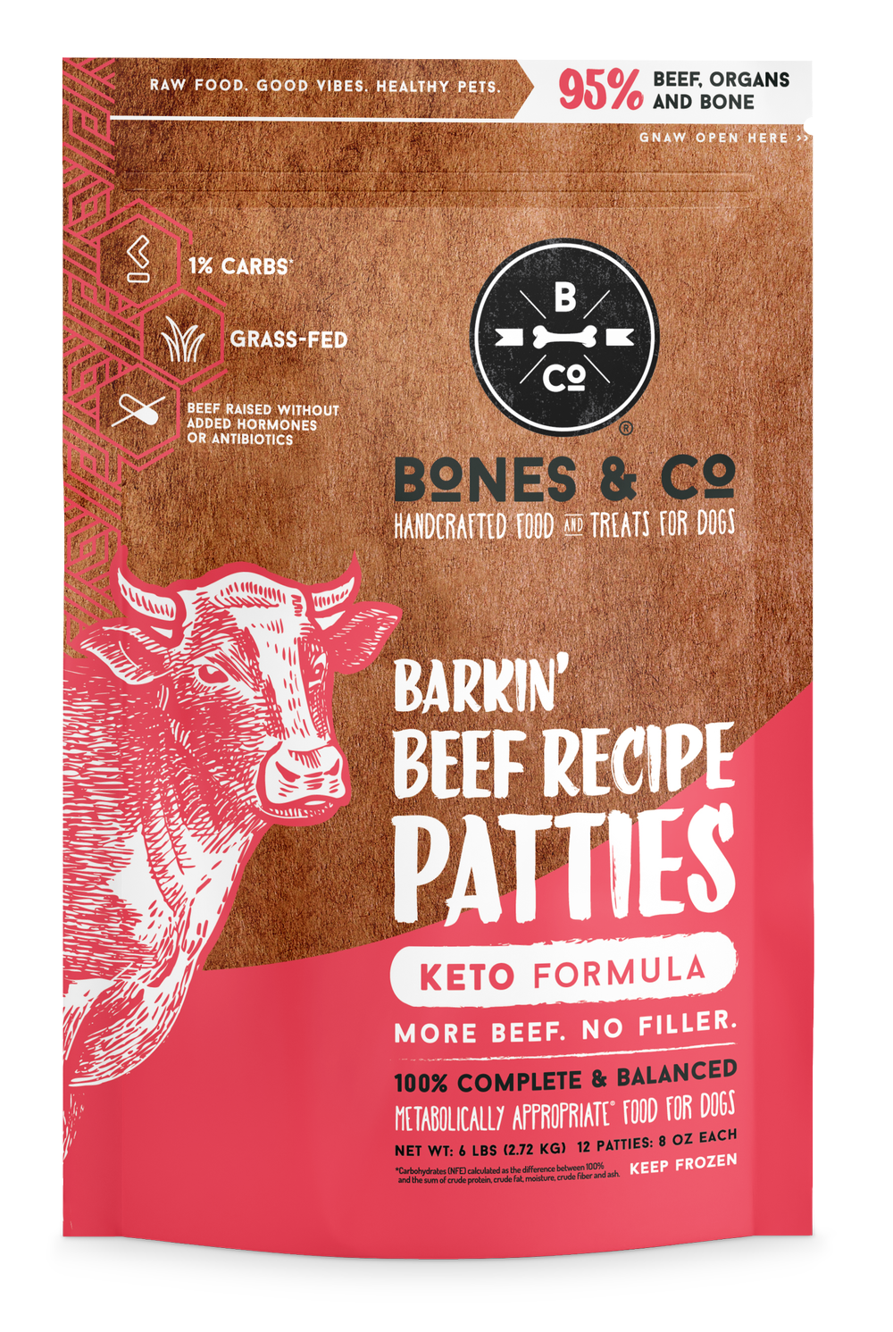 Bones & Co Dog Barkin' Beef Recipe Patties