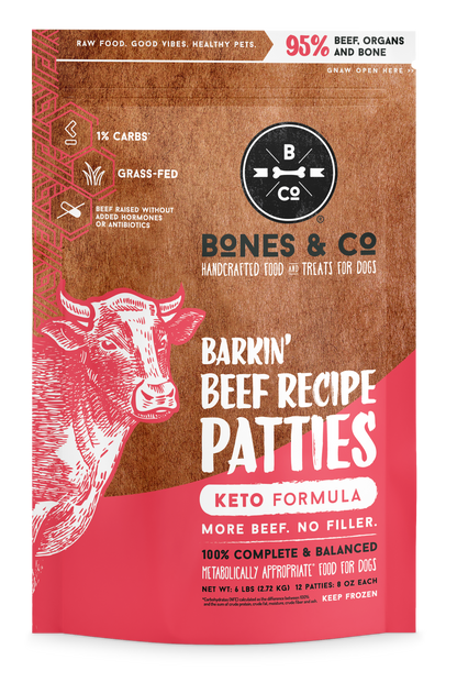 Bones & Co Dog Barkin' Beef Recipe Patties