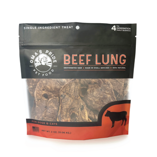 Oma's Pride Freeze Dried Beef Lung Treat for Dogs and Cats