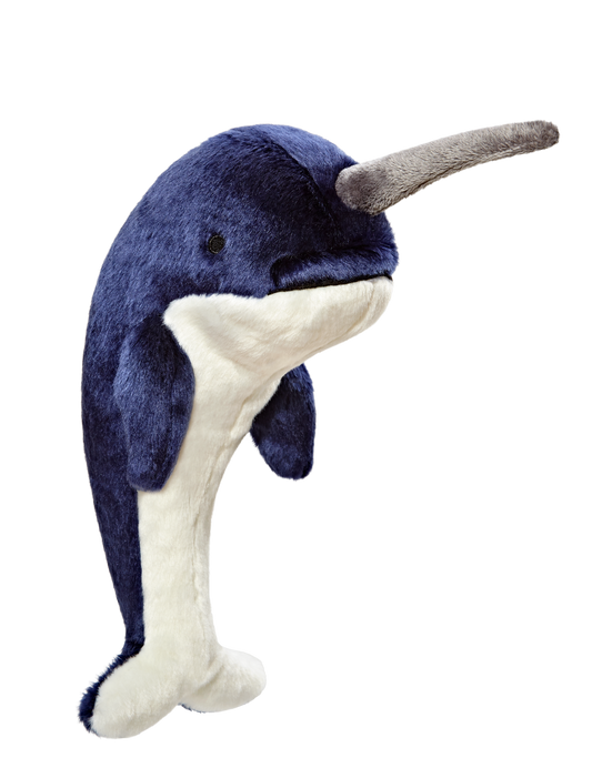 Fluff & Tuff Dog Bleu Narwhal Plush Toy