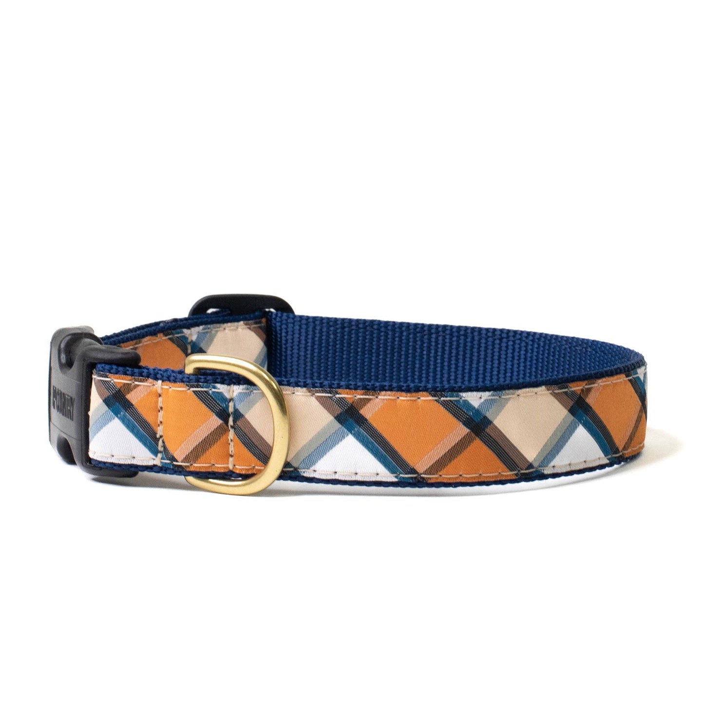 Up Country Terracotta Plaid Dog Collar