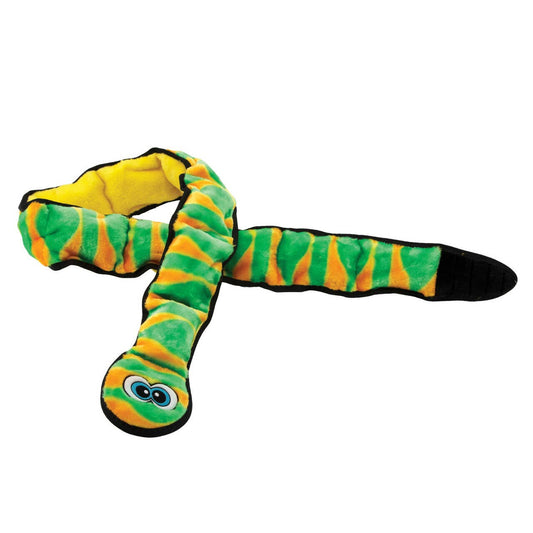 Outward Hound Invincibles Snake Durable Plush Toy, Green, XX-Large